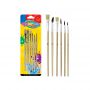 Pędzle Colorino Kids Naturalne, 6szt - 3